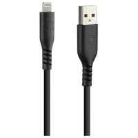 ΚΑΛΩΔΙΟ ΦΟΡΤΙΣΗΣ & ΜΕΤΑΦΟΡΑΣ ΔΕΔΟΜΕΝΩΝ USB A >APPLE 8PIN 3000mA/18W ΣΙΛΙΚΟΝΗΣ ΜΑΥΡΟ 20cm OPTILINE LAMPA - 1 TEM.