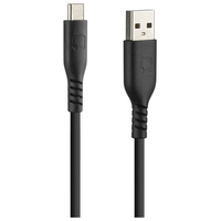 ΚΑΛΩΔΙΟ ΦΟΡΤΙΣΗΣ & ΜΕΤΑΦΟΡΑΣ ΔΕΔΟΜΕΝΩΝ USB A> TYPE C 3000mA/18W ΣΙΛΙΚΟΝΗΣ ΜΑΥΡΟ 60cm OPTILINE​ LAMPA - 1 TEM.