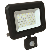 ΠΡΟΒΟΛΕΑΣ LED 30W SMD ΜΕ ΠΕΡΙΣΤΡΕΦΟΜΕΝΟ ΑΝΙΧΝΕΥΤΗ ΚΙΝΗΣΗΣ ΜΑΥΡΟΣ IP44 3000K PLUS