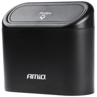 ΚΑΔΟΣ ΑΠΟΡΡΙΜΜΑΤΩΝ ΑΥΤΟΚΙΝΗΤΟΥ ΜΕ ΚΑΠΑΚΙ PUSH-BUTTON ΜΑΥΡΟ 155x65x140mm ΑMiO - 1 TEM.