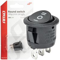 ΔΙΑΚΟΠΤΗΣ 230V 6A ON-OFF-ON 3 ΕΠΑΦΩΝ ΣΤΡΟΓΓΥΛΟΣ BU03 ΑΜΙΟ - 1 ΤΕΜ.