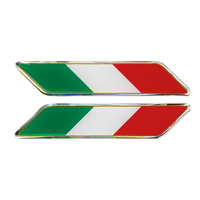 ΑΥΤΟΚΟΛΛΗΤΟ ΣΗΜΑ 3D ΣΗΜΑΙΑ ΙΤΑΛΙΑΣ ΔΙΑΓΩΝΙΑ 88x16mm LAMPA - 2 Τεμ.