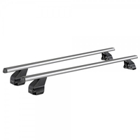 ΜΠΑΡΕΣ ΟΡΟΦΗΣ ΑΛΟΥΜΙΝΙΟΥ OMEGA LARGE 130 cm ΜΕ ΚΑΠΑΚΙΑ ΣΕ ΜΑΥΡΟ ΧΡΩΜΑ ΓΙΑ ΑΠΛΗ ΟΡΟΦΗ MENABO - 2 ΤΕΜ.