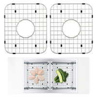 VEVOR Sink Protector Grid 2PCS, 13,7&quot;x11,6&quot; ανοξείδωτες σχάρες νεροχύτη, κεντραρισμένες σχάρες νεροχύτη αποστράγγισης με γωνιακή ακτίνα R50, μεγάλα πλέγματα στο κάτω μέρος του νεροχύτη, αξεσουάρ νιπτήρα γενικής χρήσης ράφι μπολ για την κουζίνα