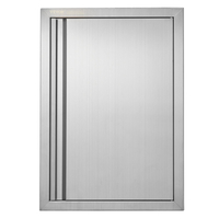 VEVOR BBQ Access Door, 432x610 mm Μονή Πόρτα Κουζίνας, Εξωτερική Πόρτα από ανοξείδωτο ατσάλι, Πόρτα Εφαρμογής από Ανοξείδωτο Χάλυβα, Επιτοίχια Κατακόρυφη Πόρτα με Χειρολαβή, για BBQ Island, Ψητοπωλείο, Εξωτερικό ντουλάπι