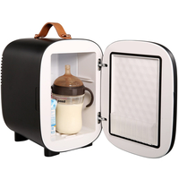 Μίνι Ψυγείο VEVOR, Προσωπικό Ψυγείο 4 λίτρων/6 δοχείων, φορητό θερμοηλεκτρικό ψυγείο AC/DC και θερμότερα ψυγεία, Ψυγείο περιποίησης δέρματος για ποτά, σνακ, σπίτι, γραφείο και αυτοκίνητο, με λίστα CE (Μαύρο)