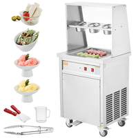 VEVOR Fried Ice Cream Roll Machine Rolled Ice Cream Maker 13,8 x 13,8 ιντσών Τηγάνι