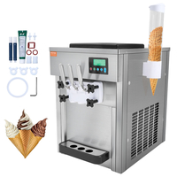 Εμπορική μηχανή παγωτού VEVOR Soft Serve 20L/H Απόδοση 3 Γεύσεων Πάγκος