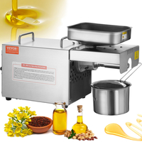 VEVOR Electric Oil Press Machine, 700W Μηχανή εξαγωγής λαδιού από ανοξείδωτο χάλυβα, 140℃ / 284℉ Σταθερή θερμοκρασία, Hot Press Oil Expeller για συμπίεση φιστικιών, σουσάμι, ελαιοκράμβη, σπόροι τσαγιού
