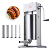 VEVOR Manual Sausage Stuffer 15 L Vertical Sausage Machine 304 Stainless Steel