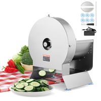 VEVOR Electric Vegetable Slicer, 0-0,5"/0-12mm Πάχος Εμπορική μηχανή κοπής, μετατρέψιμο σε χειροκίνητο, μηχανή κοπής τροφίμων από ανοξείδωτο χάλυβα, μεγάλη θύρα τροφοδοσίας για πατάτα, ντομάτα