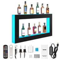 VEVOR LED Lighted Liquor Bottle Display Bar Ράφι RF &amp; App Control 48 ιντσών