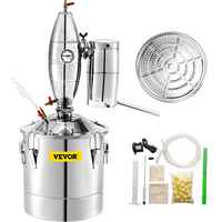 VEVOR Boiler από ανοξείδωτο χάλυβα Νερού Distiller 13,2 γαλονιών Essential Oil Still 50L Kit Distillery Home Moonshine Still με θερμόμετρο και δοχείο ζύμωσης