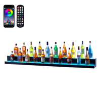 VEVOR LED Lighted Liquor Bottle Display Bar Shelf RF &amp; App Control 72&quot; 2-step