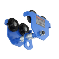 Χειροκίνητο καροτσάκι VEVOR, 1100 λίβρες/0,5 τόνους, 1100 λίβρες/0,5 τόνους Τρόλεϊ Push Beam με διπλούς τροχούς, ρυθμιζόμενο για πλάτος φλάντζας I-Beam 2,5&quot; έως 5,5&quot;, Ανυψωτικό γκαράζ από κράμα χάλυβα βαρέως τύπου για ευθεία καμπύλη δοκό I