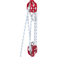 VEVOR Twin Sheave Block and Tackle 0,43-0,5Inch 100-200Ft Twin Sheave Block with Braid Rope 30-35KN 6600-7705LBS Double Pulley Rigging (1/2&quot; x 200&#039;)