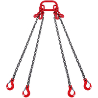 VEVOR 5/16&quot; x 10&#039; Chain Sling 4 Legs G80 Lifting Chain with Grab Hooks 11000 lbs