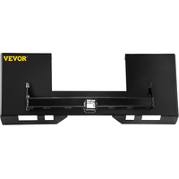 VEVOR Universal Skid Steer Plate Mount Plate 1/4&quot; Hick Skid Steer Plate Attachment 3000LBS Weight Capacity Plate Quick Attach Mount Plate Steer Adapter Loader Εύκολη συγκόλληση ή μπουλόνι σε διαφορετικά εξαρτήματα Μαύρο