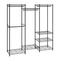 Βάση ρούχων VEVOR Heavy Duty, ράφι ρούχων κυλιόμενο με 4 ράβδους κρεμάσματος &amp; 8 επίπεδα αποθήκευσης, προσαρμοσμένη προσαρμοσμένη βάση ντουλάπας, ανεξάρτητη ντουλάπα για κρεμαστά ρούχα, χωρητικότητα 800 λίβρες
