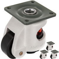 VEVOR 4 Pack Leveling Casters GD-40F Footmaster Leveling Caster 110 lbs ανά νάιλον τροχούς ισοπέδωσης τροχών και μαξιλαράκι NBR (GD-40F)