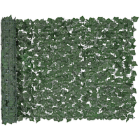 VEVOR Ivy Privacy Fence, 1 x 2,5 m Τεχνητή πράσινη οθόνη τοίχου, πράσινος φράχτης κισσός με ενισχυμένη άρθρωση, ψεύτικο φράχτη Διακόσμηση αμπελόφυλλων για εξωτερικό κήπο, αυλή, μπαλκόνι, διακόσμηση βεράντας