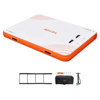 Φουσκωτή Πλωτή Αποβάθρα VEVOR, Πλατφόρμα φουσκωτής αποβάθρας 10 x 8 FT, Αντιολισθητικό υδάτινο πλωτό στρώμα αποβάθρας με φορητή τσάντα μεταφοράς &amp; αποσπώμενη σκάλα, πλωτή πλατφόρμα Island Raft για Πισίνα Beach Ocean