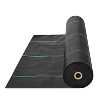 VEVOR Weed Barrier Landscape Fabric, 6*300FT Heavy Duty Garden Weed Fabric, Woven PP Weed Control Fabric, Driveway Fabric, Geotextile Fabric for Landscape, Ground Cover, Weed Blocker Weed Mat, Μαύρο