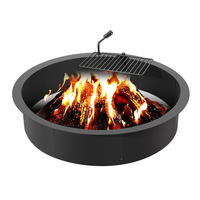 VEVOR Fire Pit Ring με BBQ Fire Ring 40 ιντσών εξωτερικό ατσάλι DIY Campfire Firepit