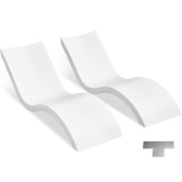 Ξαπλώστρες VEVOR στην πισίνα, Σετ 2 ξαπλώστρες, ξαπλώστρες εσωτερικής πισίνας &amp; ξαπλώστρες για βάθη νερού έως 9", Σταθερές σε πισίνες &amp; επιπλέουν στο νερό, όλους τους τύπους πισίνας, μαύρισμα δίπλα στην πισίνα &amp; ξαπλώστρες