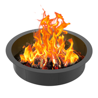 VEVOR Fire Pit Ring Round 40 inch Outer Steel Liner DIY Firepit Ring Campfire