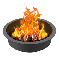 VEVOR Fire Pit Ring Round 44 inch Outer Steel Liner DIY Firepit Ring Campfire