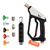 Πιστόλι VEVOR Short Pressure Washer Gun, 5000 PSI High Power Washer Spay Gun, M22-14 mm / M22-15 / 3/8&#039;&#039; Εισόδου &amp; Εξόδου 1/4&#039;&#039; Εύκαμπτο πιστόλι αφρού, Λαβή πλύσης πίεσης με 5 έγχρωμα ακροφύσια γρήγορης σύνδεσης