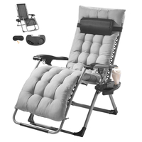 VEVOR Zero Gravity Chair 26&quot; Zero Gravity Recliner Lounge Chair Indoor &amp; Outdoor