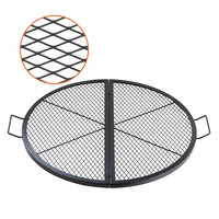 Σχάρα ψησταριάς VEVOR X-Marks Fire Pit Grill, Αναδιπλούμενη στρογγυλή σχάρα μαγειρέματος, Heavy Duty Steel Campfire Grill Grill with Handle and Support X Wire, Φορητά μαγειρικά σκεύη Camping για εξωτερικό πάρτι, 36 ιντσών μαύρο