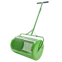 VEVOR 24&quot; κομποστοποιητής Peat Moss Spreader Push/Tow-Behind Lawn Roller Green