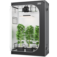 VEVOR 2x4 Grow Tent, 48&#039;&#039; x 24&#039;&#039; x 72&#039;&#039;, High Reflective 2000D Mylar Hydroponic Growing Tent with Observation Window, Tool Bag and Toy Tray for Indoor Indoor Growing Tent