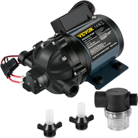 VEVOR Washdown Pump, 12V DC, 7 GPM 60 PSI, Μέγ. Αντλία νερού 10 FT, με βαλβίδα EPDM, φίλτρο θαλασσινού νερού γενικής χρήσης και θηλυκό/αρσενικό σπείρωμα, για RV, Marine Deck, Yacht