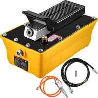 VEVOR Air Hydraulic Pump, 10.000 PSI Hydraulic Foot Pump, 1/2 Gal Reservoir Foot Operated Air/Hydraulic Pump, με λάστιχο και πιστόλι ψεκασμού για εξάρτιση βαρέων μηχανημάτων, επισκευή αυτοκινήτων, μηχανήματα πλαισίου αυτοκινήτου