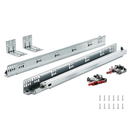 VEVOR 10 ζεύγη συρταριών 533,4 χιλιοστών κάτω πλευρικής βάσης συρταριού, βαρέως τύπου πλήρους ρουλεμάν προέκτασης χάλυβα ράγα, Soft-close Noiseless Guide Glides Ντουλάπα κουζίνας με μηχανισμό κλειδώματος, 100 λίβρες