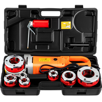 Ηλεκτρικό σπείρωμα σωλήνων, Μηχανή σπειρώματος σωλήνων 2300Βαρέων καθηκόντων χειρωνακτική εξάρτηση κίνησης δύναμης, Μηχανή σπειρώματος σωλήνων 220Φορητό σπείρωμα σωλήνων με 6 κύβους 1/2&quot;-2&quot;