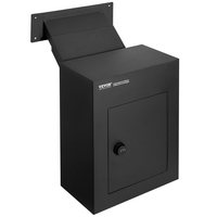 VEVOR Through The Wall Drop Box 13x7x17&quot; Mailbox with Combination Lock Black