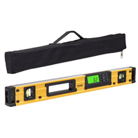 VEVOR Magnetic Torpedo Level, 600mm, Οθόνη με οπίσθιο φωτισμό LED Μηχανικός χάρακας φιαλιδίων φυσαλίδων για 0-360 μοίρες, Εργαλείο επιπέδωσης από κράμα αλουμινίου με αισθητήρα βαρύτητας με παράθυρο προβολής, ανθεκτικό σε κραδασμούς για υδραυλικά, ξύλο