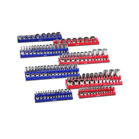 VEVOR Magnetic Socket Organizer Set 8PCS Socket Trays Blue &amp; Red for Metric SAE