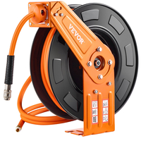 Πτυσσόμενο καρούλι σωλήνα αέρα VEVOR 3/8 IN x 65 FT Hybrid Air Hose Reel Max 300 PSI
