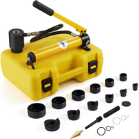 VEVOR 10 Ton Hydraulic Knockout Punch Kit, 1/2&quot; έως 2&quot; Conduit Hole Cutter Set, KO Tool Kit with Puncher 6 Piece, Metal Sheet Driver tools, for aluminium, Brass, Inox, Fiberglass and Plastic