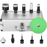 Σετ τρυπανιού VEVOR Diamond Core, 7 ΤΕΜ. 6/6/6/20/25/35/50mm Κιτ οπών διαμαντιών, με λεπίδα πριονιού κώνου και θήκη αποθήκευσης για στεγνό και υγρό, διαμαντένια τρυπάνια για κεραμικά πλακιδίων