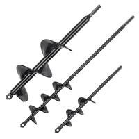 Τρυπάνι VEVOR για φύτευση σετ 3, φ1,6x8,6 ίντσες, φ2x15 ίντσες, φ2,8 x 12 ίντσες, τρυπάνι κήπου, τρυπάνι σπειροειδούς τρυπανιού για εκσκαφέας θέσης, φύτευση βολβών και σκάψιμο τρυπών, για τρυπάνι εξαγωνικής κίνησης 3/8