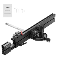 VEVOR Precision Miter Gauge, Τυπική υποδοχή 3/4&#039;&#039; x 3/8&#039;&#039;, Επιτραπέζιο κράμα αλουμινίου μετρητή κοπής με σχάρα 15 γωνιακών στοπ Ρυθμιζόμενο έμβολο με ελατήριο και αφαιρούμενος δίσκος, για ξυλουργική