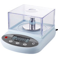 VEVOR Analytical Balance Lab Scale 500g x 0,001g 13 Units with Windshield LCD