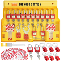 VEVOR Electrical Lockout Tagout Kit, 60 PCS Safety Lockout Tagout Station Περιλαμβάνει λουκέτα, Hasps, Tags, Nylon Ties, Expansion Kit και Lockout Station Board, για βιομηχανική, ηλεκτρική ενέργεια